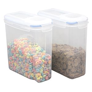 Basicwise 9-in x 9.5-in Clear Plastic Food Storage Container - 2-Piece