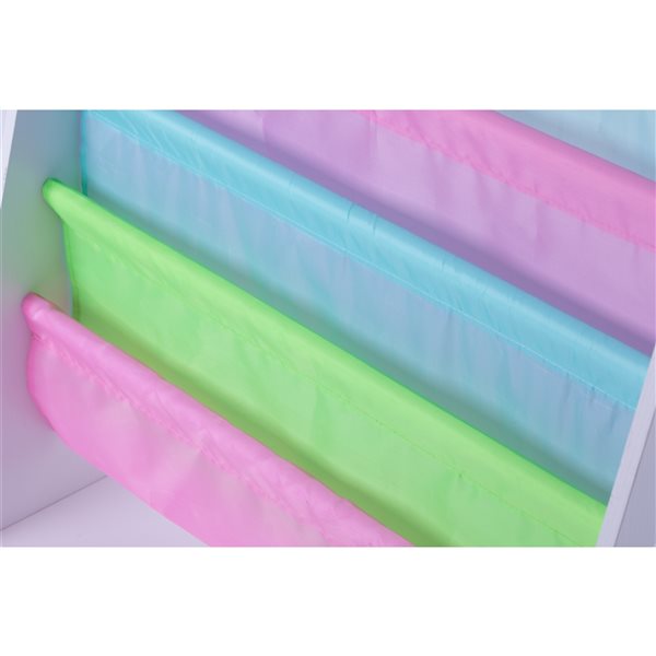 Basicwise Multicolour Wood 4-Tier Kids Bookcase