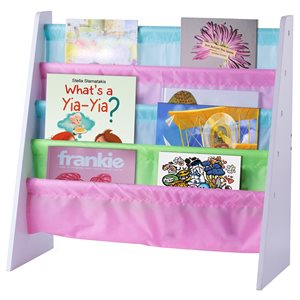 Basicwise Multicolour Wood 4-Tier Kids Bookcase
