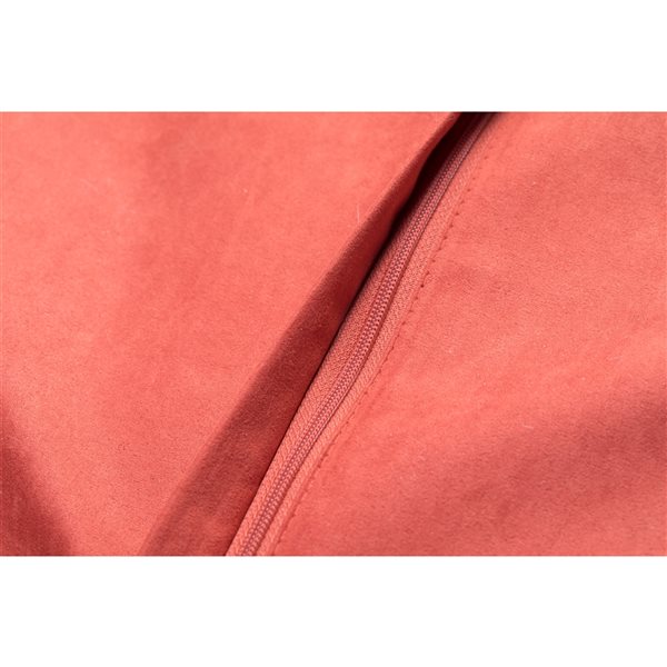 Deerlux 16-in x 16-in Coral Lamb Fur Indoor Decorative Cushion Cover