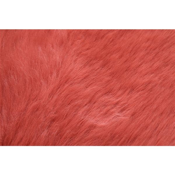 Deerlux 16-in x 16-in Coral Lamb Fur Indoor Decorative Cushion Cover