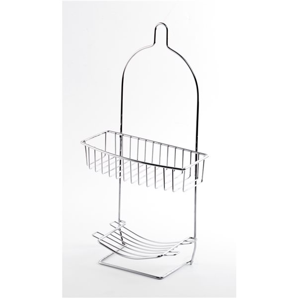 Basicwise 17.75-in Aluminum Chrome Hanging Shower Caddy