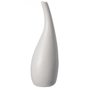 Uniquewise 10-in x 3-in White Ceramic Teardrop Vase