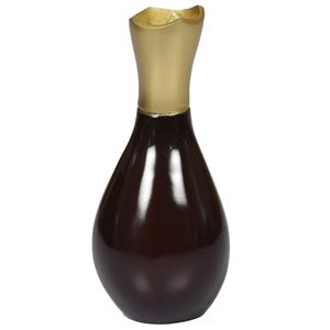 Uniquewise 6.75-in x 3.25-in Black Aluminum Irregular Vase