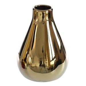 Fabulaxe 7-in x 5-in Gold Ceramic Vase