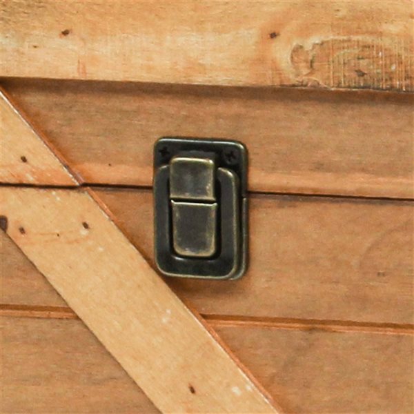 Vintiquewise 8.5-in x 8.5-in Light Brown Storage Chest