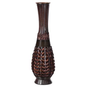 Uniquewise 36-in x 10.5-in Black Bamboo Vase