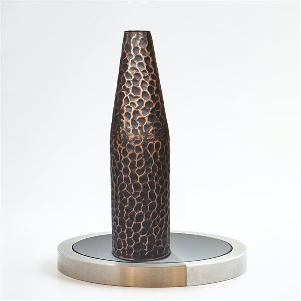 Uniquewise 18-in x 4.75-in Bronze Iron Vase