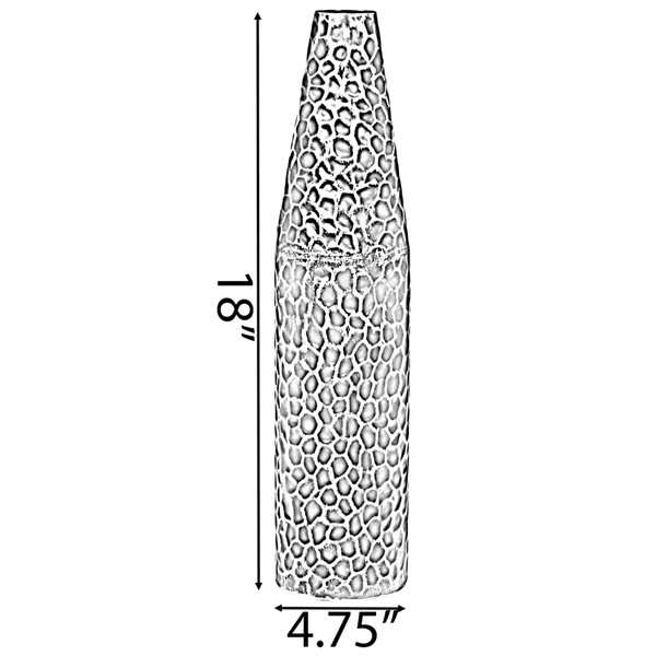 Uniquewise 18-in x 4.75-in Bronze Iron Vase