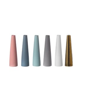 Uniquewise 8-in x 2.5-in Assorted Colours Ceramic Vases - Set of 6