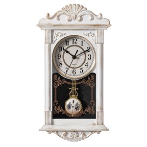 Quickway Imports White Analog Rectangle Wall Standard Clock