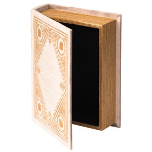 Vintiquewise 7-in W x 9-in H x 2-in D White Wooden Book Shaped Box
