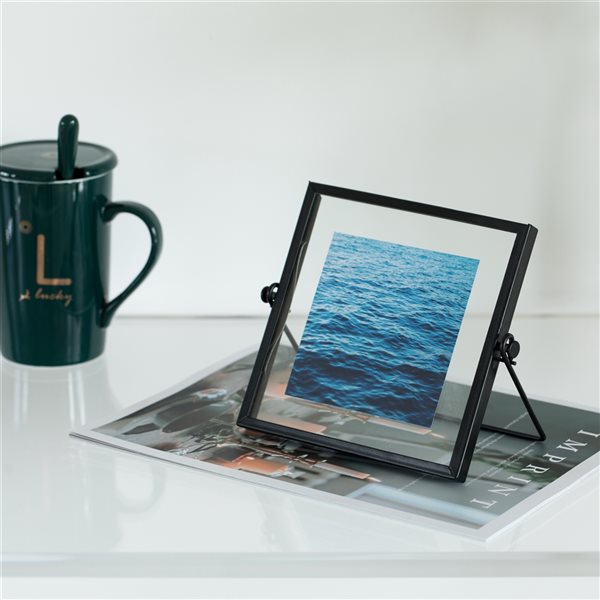 Fabulaxe Black Metal Picture Frame (4-in x 4-in)