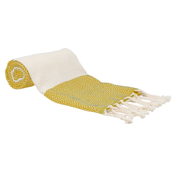 Deerlux 18in x 40in Yellow Cotton Hand Towel 2Piece RONA