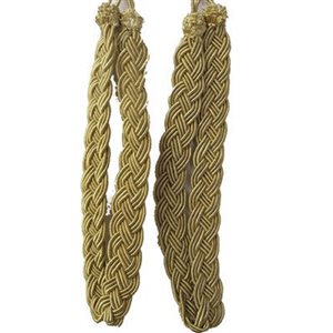 Vintiquewise Gold Rope Curtain Tie Backs - Set of 2