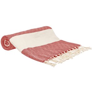Deerlux 40-in x 70-in Red Cotton Bath Towel - 1-Piece