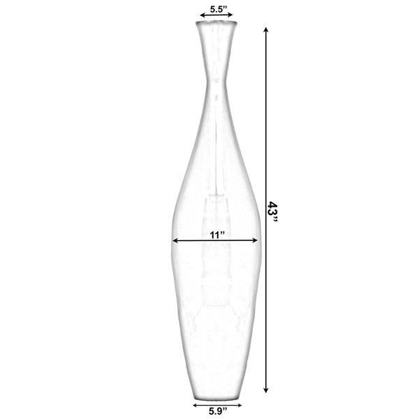 Uniquewise 43.3-in x 11-in Red Bamboo Vase