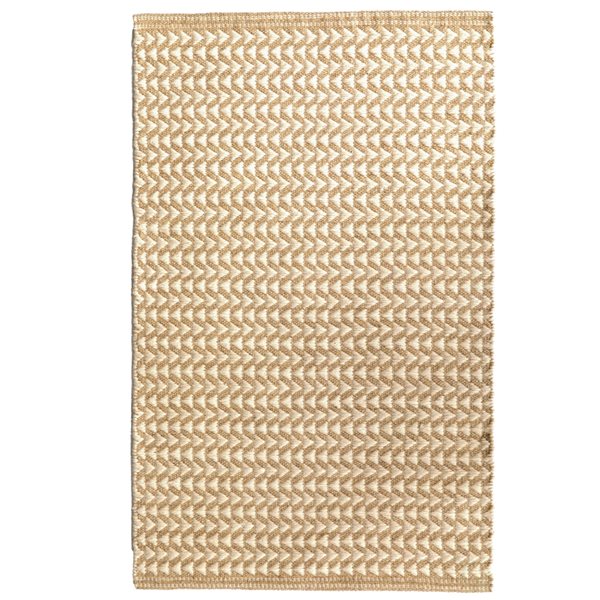 Deerlux 2-ft x 3-ft Beige Rectangular Indoor Geometric Rug