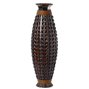 Uniquewise 40-in x 12.5-in Brown Bamboo Vase