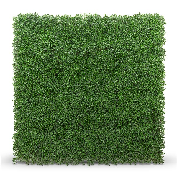 Treillis mural avec buis artificiel par Naturae Decor de 20 po x 20 po, ensemble de 8