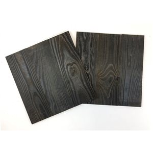 Wood Art Products Frameless Black 16 x 16-in Vintage Wood Wall Art - 2-Piece