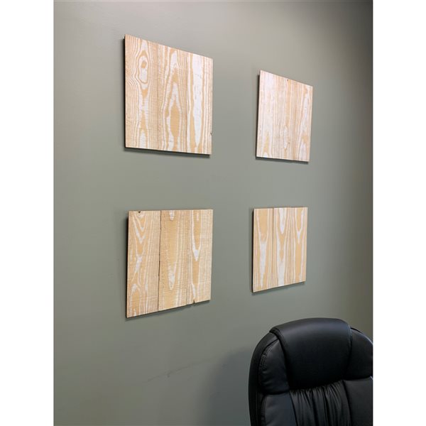Wood Art Products Frameless White 16-in Vintage Wood Wall Art - 2-Piece