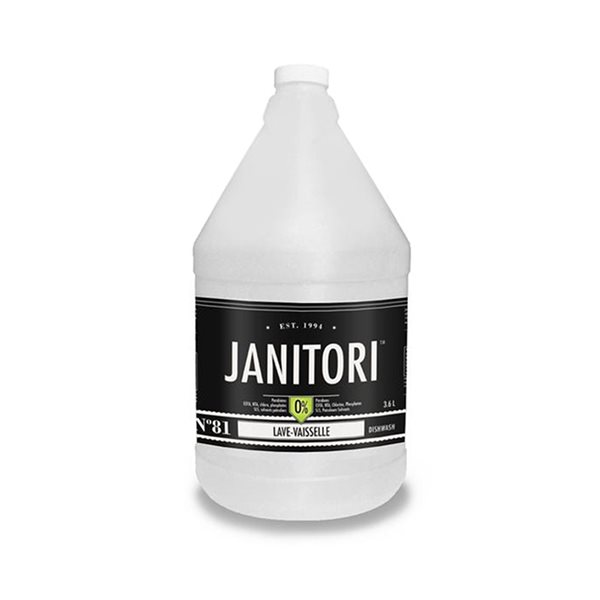 Savon à vaisselle JANITORI de 4 L parfum signature, paquet de 4