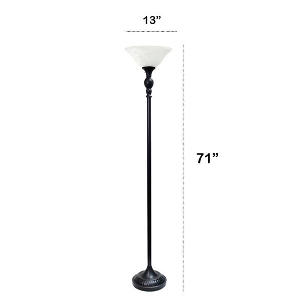 Lalia Home Classix 71-in Restoration Bronze Torchiere Floor Lamp