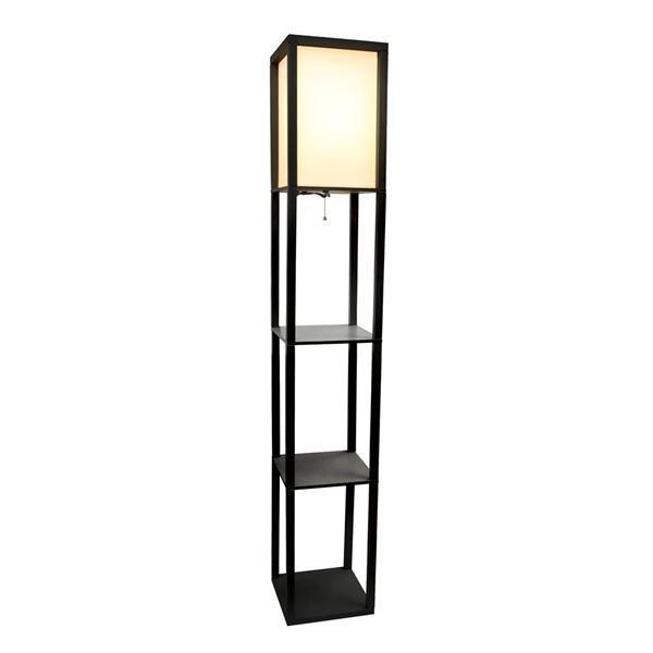 Lalia Home Classix 62.75-in Black Cube Floor Lamp