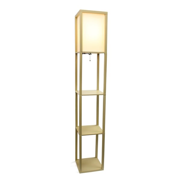 Lalia Home Classix 62.75-in Tan Cube Floor Lamp
