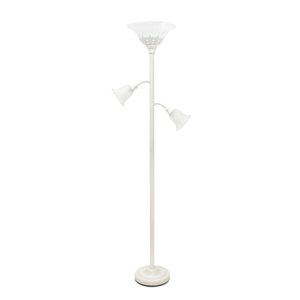 Lalia Home Classix 71-in White Torchiere with Reading Light Floor Lamp