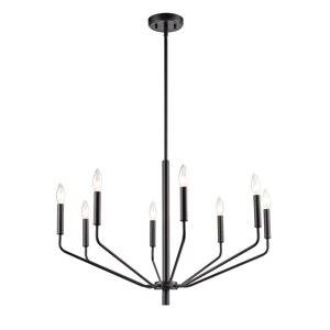 Millennium Lighting Laurell 8-Light Matte Black Modern/Contemporary Chandelier