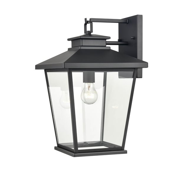 Millennium Lighting Bellmon 17.25-in Powder Coat Black 1-Light Outdoor Hanging Lantern