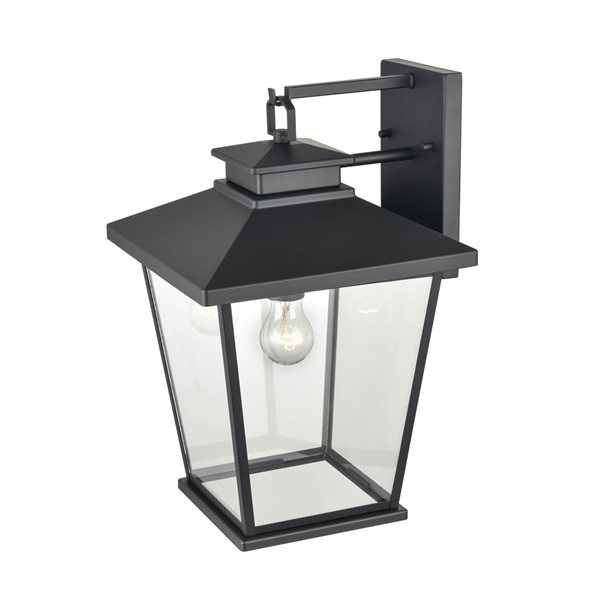 Millennium Lighting Bellmon 17.25-in Powder Coat Black 1-Light Outdoor Hanging Lantern