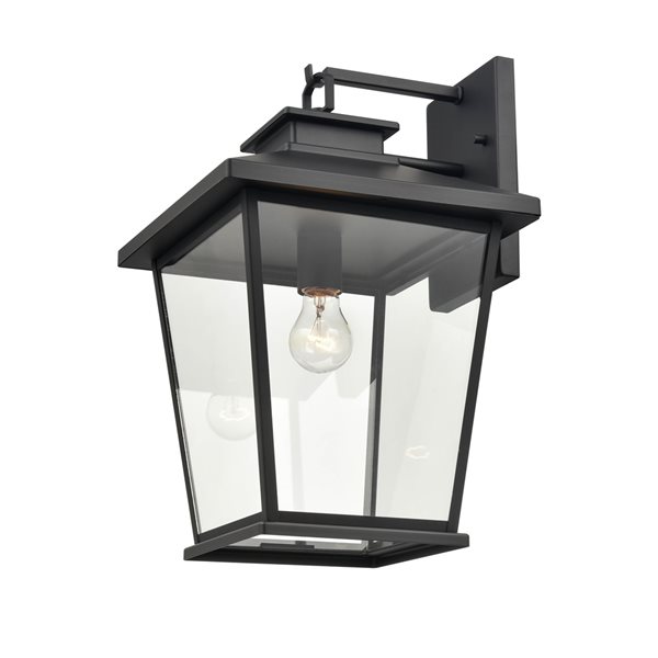 Millennium Lighting Bellmon 17.25-in Powder Coat Black 1-Light Outdoor Hanging Lantern