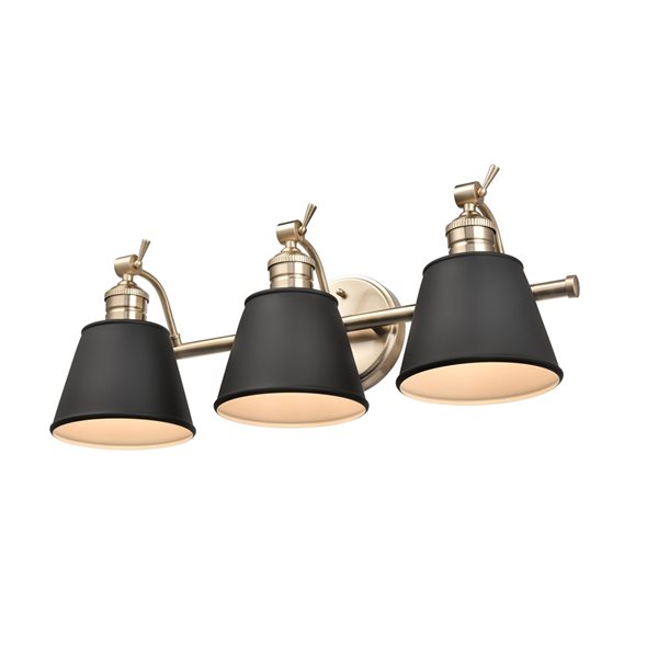 Millennium Lighting Layne 3-Light Gold Transitional Vanity Light