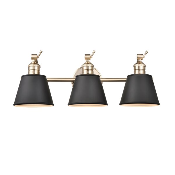 Millennium Lighting Layne 3-Light Gold Transitional Vanity Light