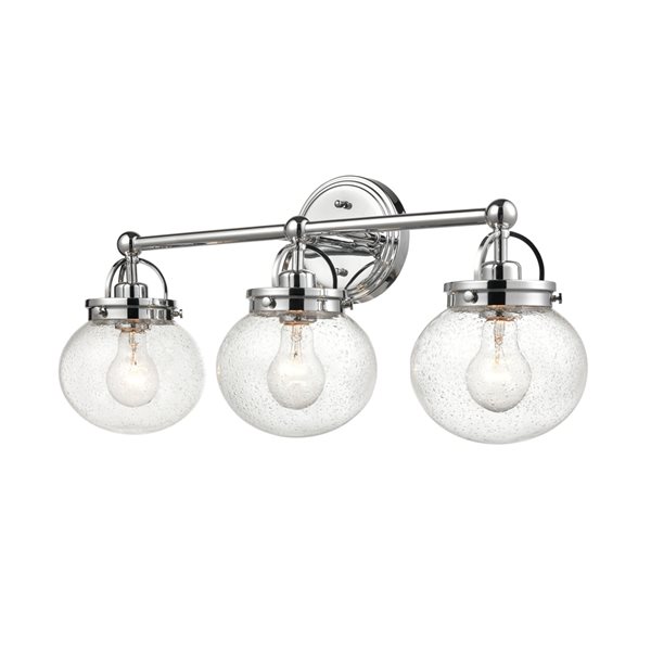 Millennium Lighting Abby 3-Light Chrome Transitional Vanity Light