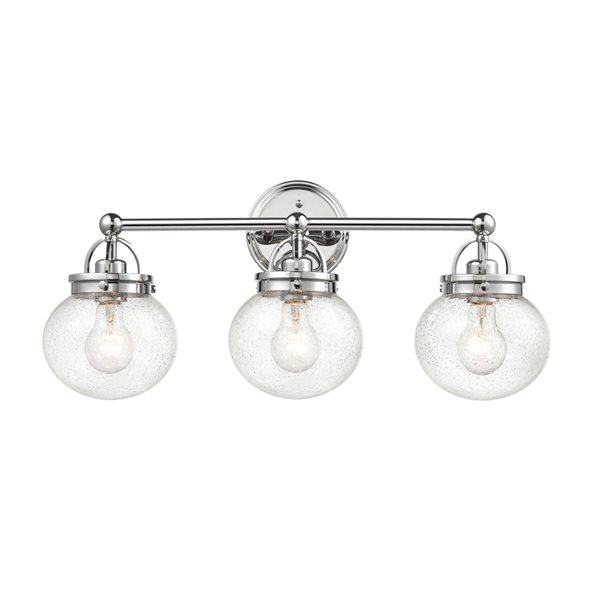 Millennium Lighting Abby 3-Light Chrome Transitional Vanity Light