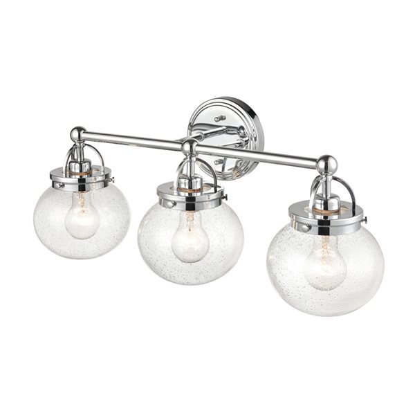 Millennium Lighting Abby 3-Light Chrome Transitional Vanity Light