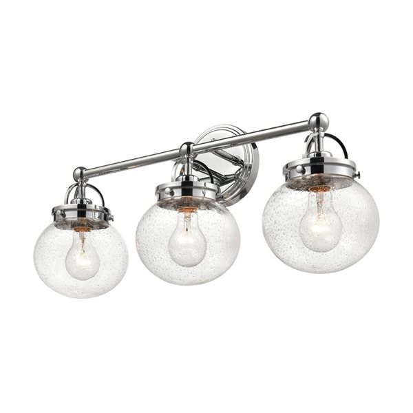 Millennium Lighting Abby 3-Light Chrome Transitional Vanity Light