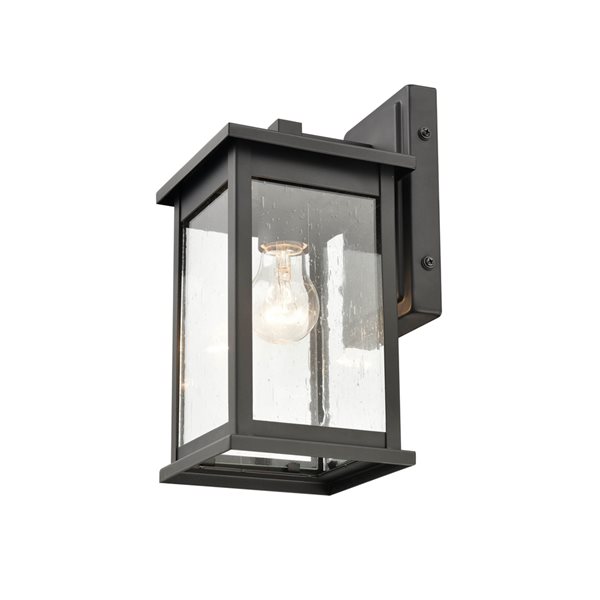 Millennium Lighting Bowton 11.5-in Powder Coat Black 1-Light Outdoor Hanging Lantern