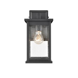 Millennium Lighting Bowton 11.5-in Powder Coat Black 1-Light Outdoor Hanging Lantern