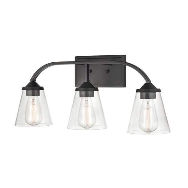 Millennium Lighting Josleen 3-Light Black Modern/Contemporary Vanity Light