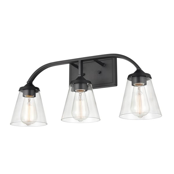 Millennium Lighting Josleen 3-Light Black Modern/Contemporary Vanity Light