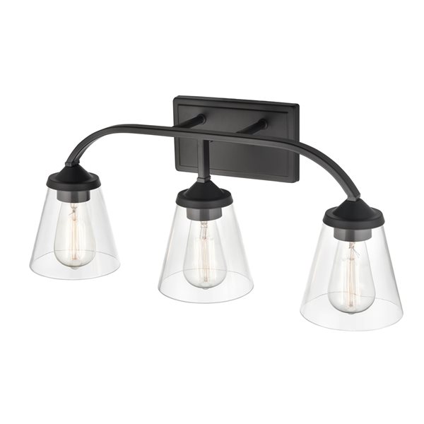 Millennium Lighting Josleen 3-Light Black Modern/Contemporary Vanity Light