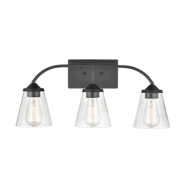 Millennium Lighting Josleen 3-Light Black Modern/Contemporary Vanity Light