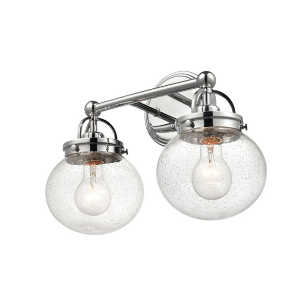 Millennium Lighting Abby 2-Light Chrome Farmhouse Vanity Light