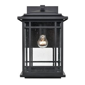 Millennium Lighting Armington 15-in Powder Coat Black 1-Light Outdoor Hanging Lantern