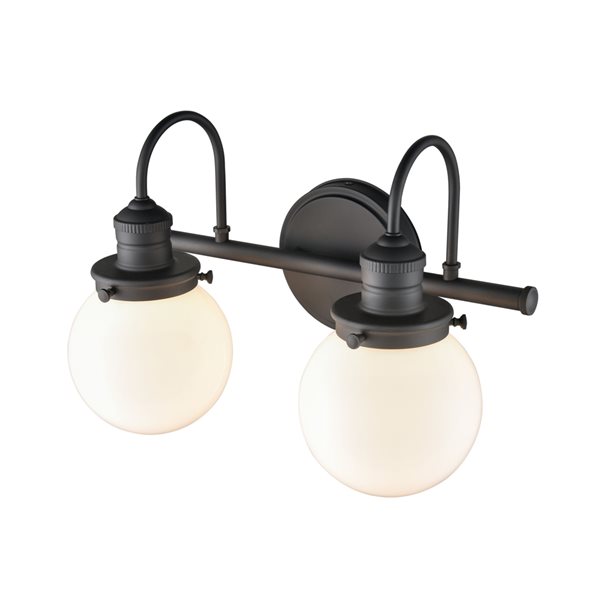 Millennium Lighting Ella 2-Light Black Transitional Vanity Light